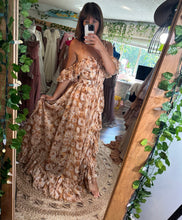 Load image into Gallery viewer, THREE DRESS DEAL  sale Ready to ship smitten dress off white tulle, soul mate brown cotton and lace, sale poetry dress brown floral chiffon