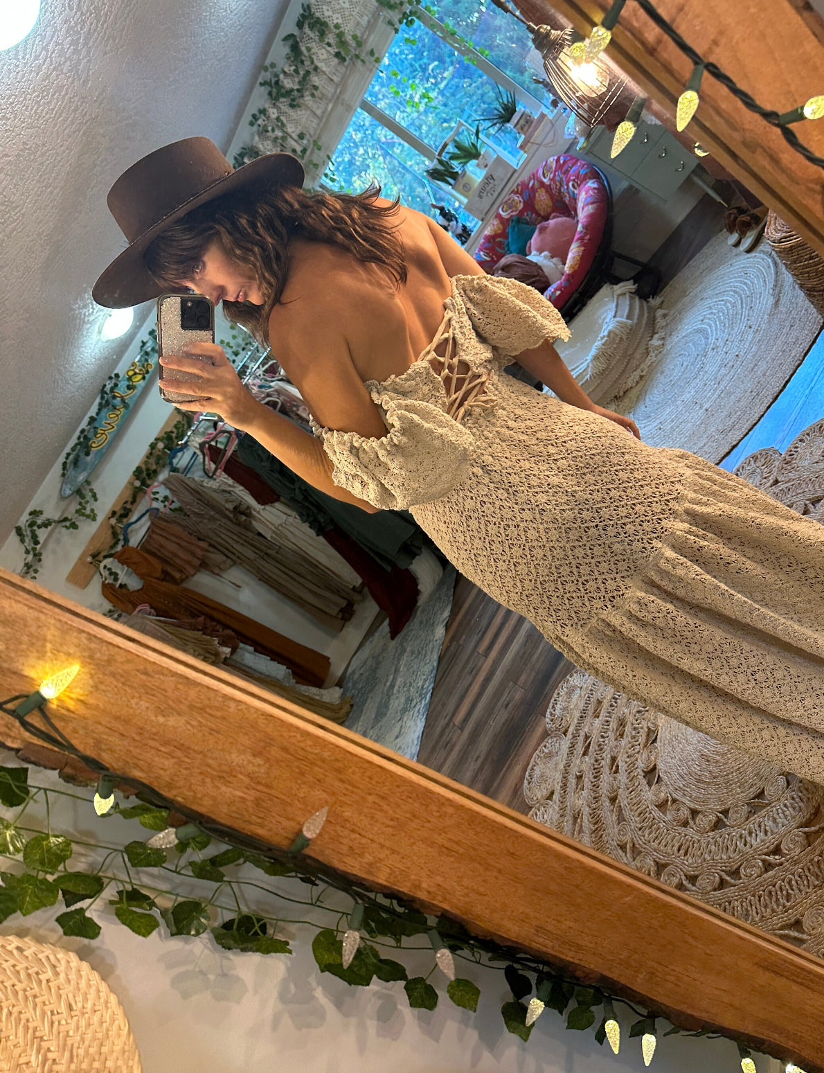 Pre-order 6-8 weeks So Sara two-piece crochet look dress ivory We Are Reclamation Pre-order 6-8 weeks So Sara two-piece crochet look dress ivory We Are Reclamation
