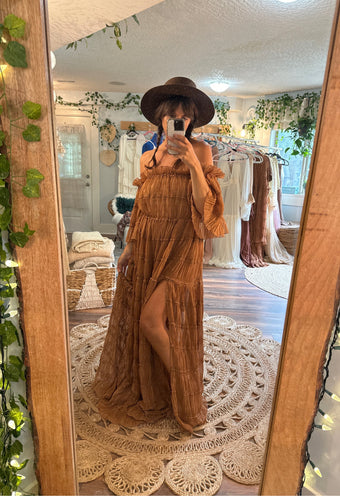 (Milk choc) Preorder allow 6-8 week Chiffon delight dress