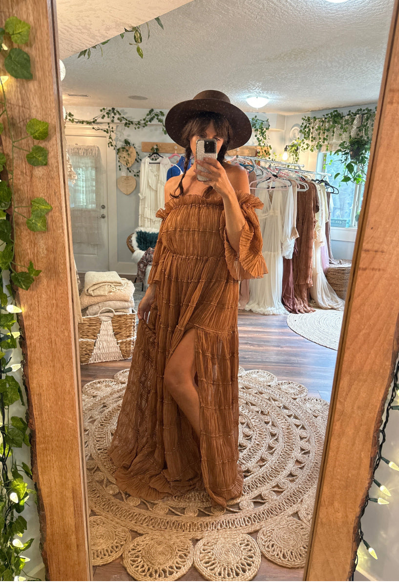 (Milk choc) Preorder allow 6-8 week Chiffon delight dress