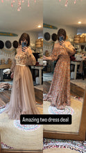 Load image into Gallery viewer, Spring sale two dress deal floral reversible prairie hearts and hand dye we belong/poetry merged dress