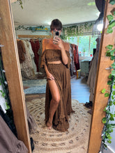 Load image into Gallery viewer, Feel The Joy brown ready to ship two piece dress