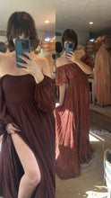 Load image into Gallery viewer, Sale  two dress deal floral with hand dye Sonoma ready to ship brown dress