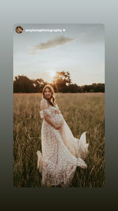 Ready to ship poetry dress in chiffon blush beige floral