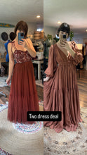 Load image into Gallery viewer, Flash sale two dress deal hey babe  rust Ready to ship on sale cinnamon daydream dress