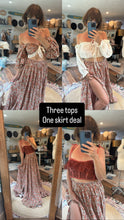 Load image into Gallery viewer, Three tops with one skirt deal