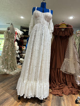 Load image into Gallery viewer, Ready to ship- We Belong  dress in stretchy off white lace slightly sheer