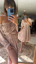 Load image into Gallery viewer, Two dress deal taupe two piece and short prairie hearts ready to ship sale
