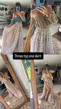 Load image into Gallery viewer, Three top one skirt mystical wonder crinkle teeny floral ready to ship