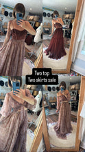 Load image into Gallery viewer, Two top two skirts hey babe hand dyed two piece lace with music two piece sheer