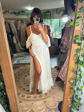 Load image into Gallery viewer, (Preorder 6-8 week) We Belong  dress in stretchy off white lace slightly sheer