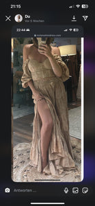 (Mustard tan) Preorder one of a kind  mustard two piece corset dress hand dyed