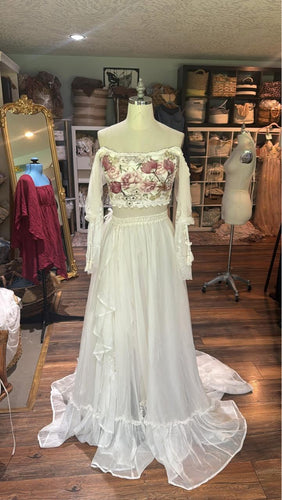 Preorder custom floral two piece dress