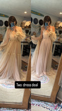 Load image into Gallery viewer, Ready to ship sale two dress deal gratitude slip and robe in beige ivory