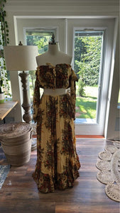 One of a kind two piece cotton print ready to ship