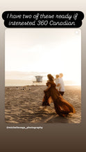 Load image into Gallery viewer, Ready to ship show off those shoulders dress sheer rusty brown chiffon