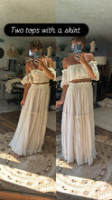 Load image into Gallery viewer, Ready to ship poetry too with show off those shoulders two piece flash sale