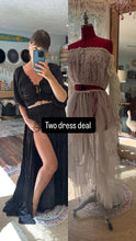 Load image into Gallery viewer, Two dress deal  ready to ship two piece tulle and lace and black simply two piece