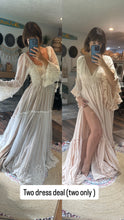Load image into Gallery viewer, Amazing two dress flash sale euphoria dress with Ready to ship  dreams like these linen cotton ivory beige on sale