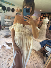 Load image into Gallery viewer, Two dress deal always and forever beige linen cotton and hand dyed rose brown euphoria dress