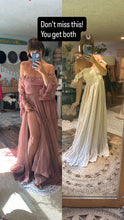 Load image into Gallery viewer, Two dress deal always and forever beige linen cotton and hand dyed rose brown euphoria dress