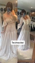Load image into Gallery viewer, Two dress deal flash sale euphoria dress and Champagne ready to ship sale mystical wonders chiffon two piece dress sale