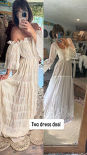 Load image into Gallery viewer, FLASH SALE Two dress deal euphoria Chiffon delight nude blush ready to ship dress