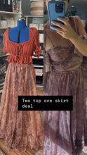 Load image into Gallery viewer, (Filagree) flash sale Ready to ship rusty filagree poetry two piece dress