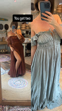 Load image into Gallery viewer, Two dress deal ready to ship hand dye tulle dress with forever light blue dress