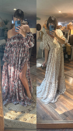 Two dress deal prairie hearts beige floral crinkle with you glow girl roses crinkle rts