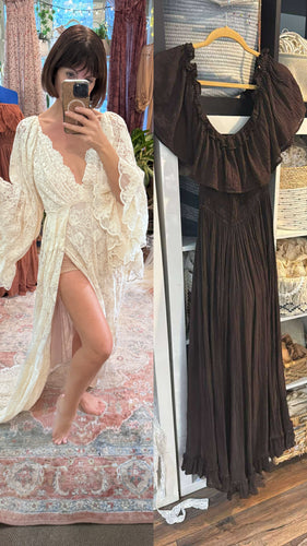 Two dress - much love with show off shoulders hand dye Brown rts