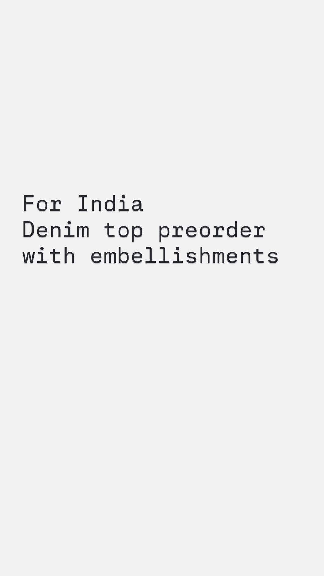 Top only preorder allow a few week