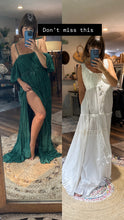 Load image into Gallery viewer, Two dress deal ) Sale-Ready to ship obsess dress sleeveless ivory and Athena dress forest green soft wrinkle fabric