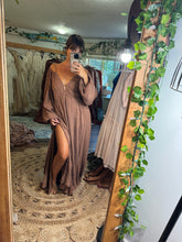 Load image into Gallery viewer, Hand dyed not perfect  purely abundant dress brown ready to ship