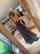 Load image into Gallery viewer, Ready to ship  two dress deal love bird dress hand dyed plum brown and bloom where you are robe dress in off white lace sale