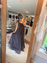 Load image into Gallery viewer, Ready to ship  two dress deal love bird dress hand dyed plum brown and bloom where you are robe dress in off white lace sale