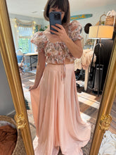 Load image into Gallery viewer, Ready to ship blush satin A New Day two piece dress with print lullaby top (reversible)