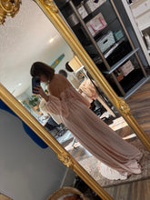 Load image into Gallery viewer, Ready to ship blush satin A New Day two piece dress with print lullaby top (reversible)