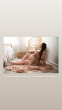 Load image into Gallery viewer, Ready to ship mystical wonders sheer two-piece dress coffee rose