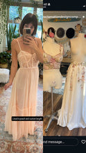 Load image into Gallery viewer, Hey babe lined and hand dyed custom length. Two piece bustier with floral and tulle overlays