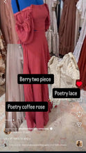 Load image into Gallery viewer, Reserved (3) poetry coffee rose, poetry lace, berry oh my top with meadow skirt