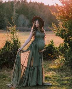 New Colors Added! Gather Me Close Gown Shown in Olive